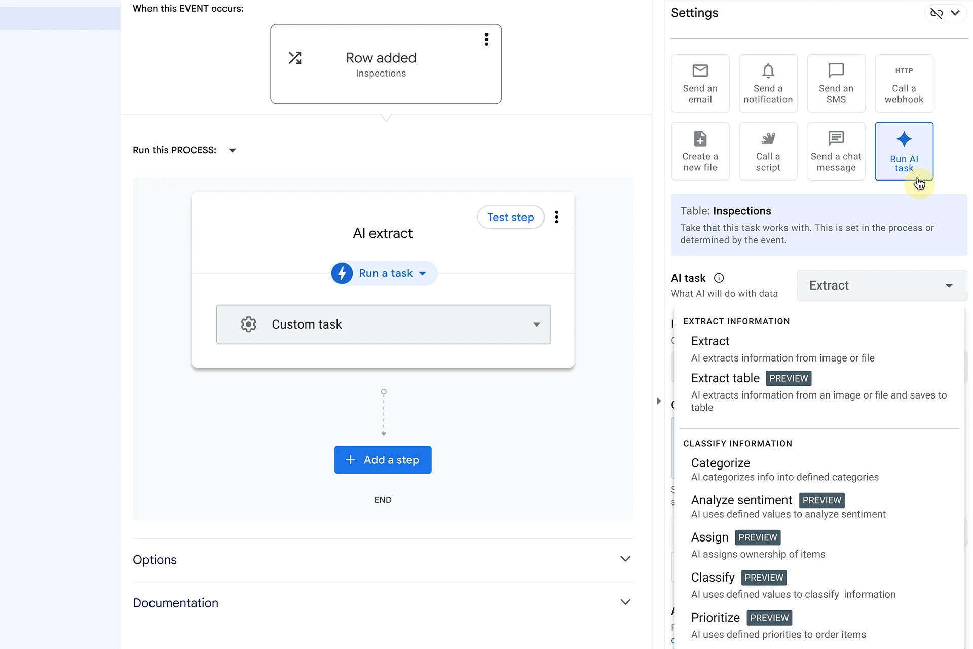 Data context, selecting which tables and signals are exposed to AI