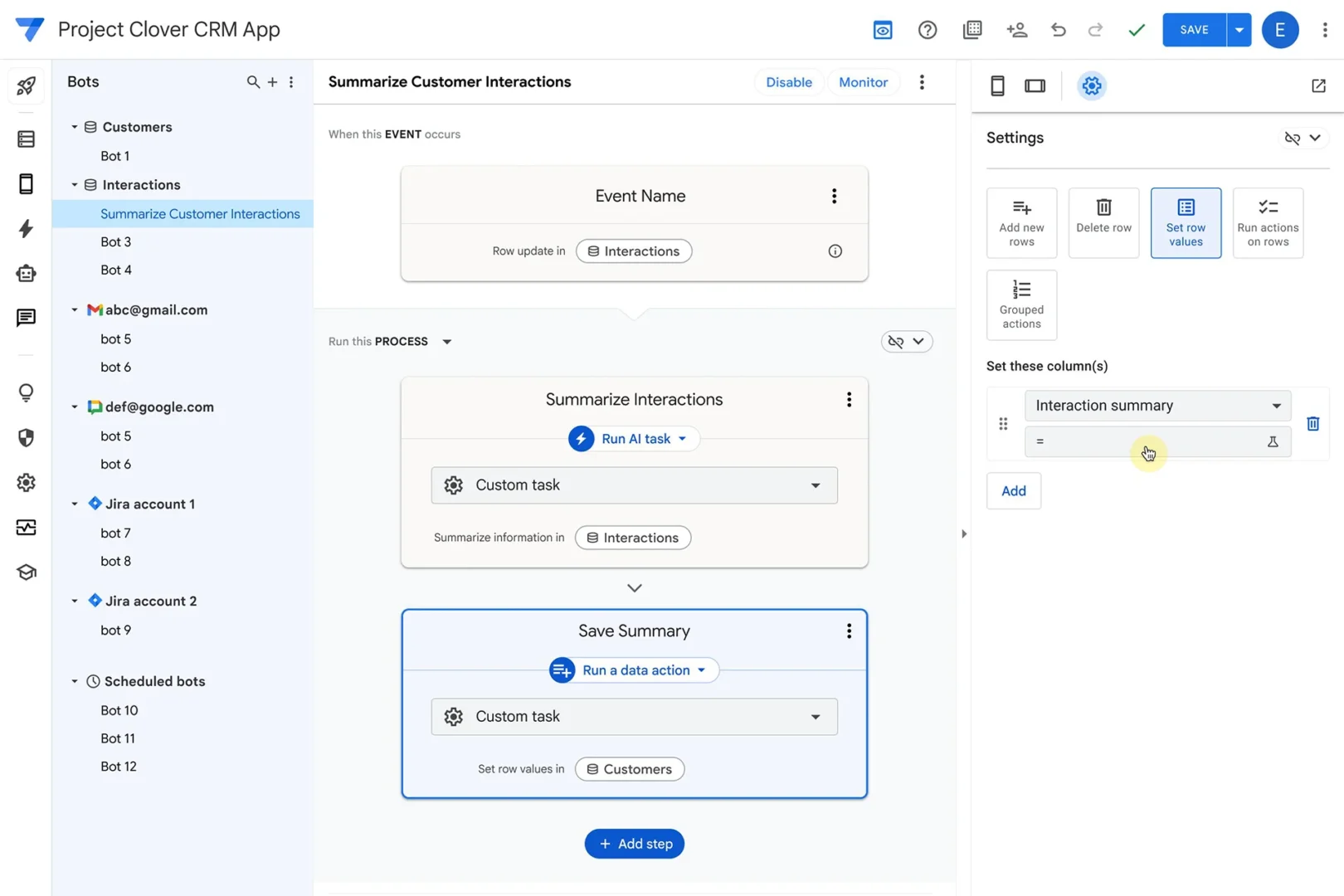 Data context, selecting which tables and signals are exposed to AI